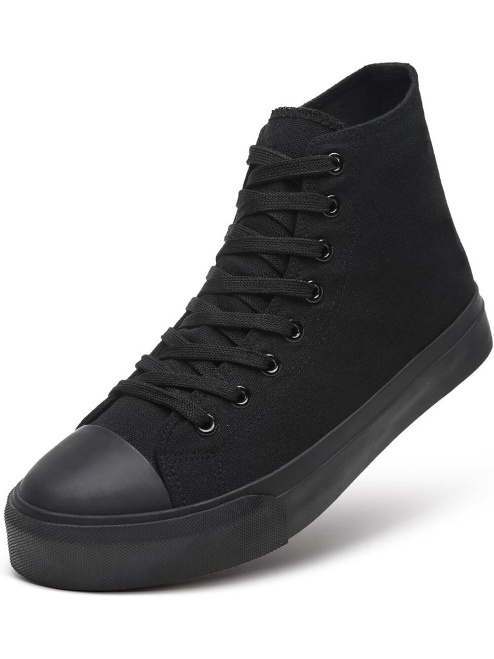 Stylish High Top Canvas Sneakers for Men - Lace Up Casual Walking Shoes